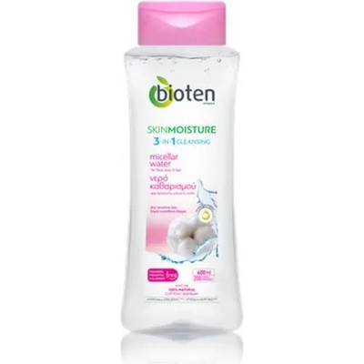 Bioten Cosmetics Skin Moisutre 3 в 1 Мицеларна вода с екстракт от памук за суха и чувствителна кожа 400 мл