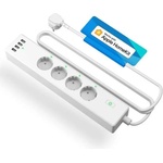 Meross 4 Plug + 4 USB 1,8 m Switch MSS425FHK(EU)
