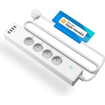 Meross 4 Plug + 4 USB 1,8 m Switch MSS425FHK(EU)