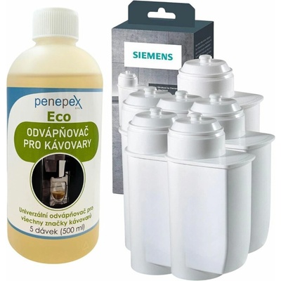 Siemens Brita Intenza TZ70003 17004340 6 ks + Penepex Eco univerzálny odvápňovač 500 ml