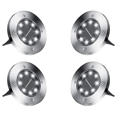 VERK GROUP 4 бр. слънчеви led лампи за забиване в земята