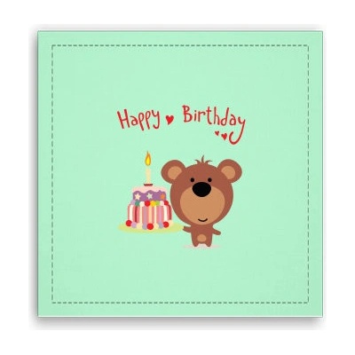 Fotoobraz 40x40 cm Happy Birthday Bear