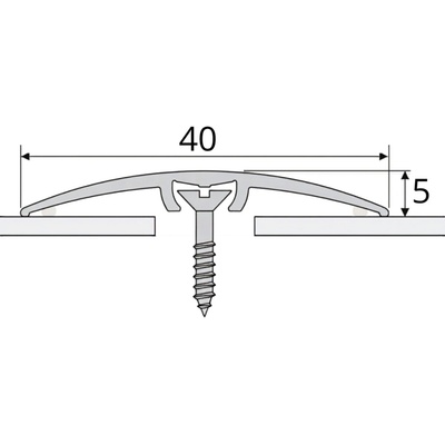 Effector A64 Prechodový profil Inox 2,7 m