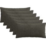 vidaXL Калъфка за възглавница 6 pcs ALMELO Антрацит 40 x 70 cm (914498)