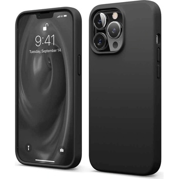 elago Soft Silicone Case - силиконов (TPU) калъф за iPhone 13 Pro (черен)