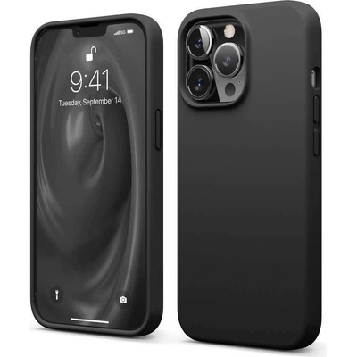 elago Soft Silicone Case - силиконов (TPU) калъф за iPhone 13 Pro (черен)