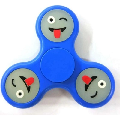 Antistresový Fidget Spinner Emoji modrý