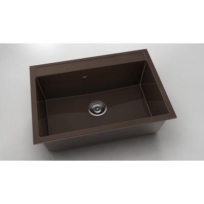 FAT Мивка Vanguard 231, Polymer marble, 18 Тъмно венге, с включен сифон