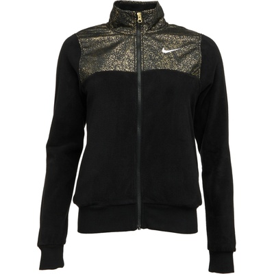 Nike NSW STRDST PRNT PLSH JKT čierna zlatá