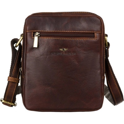 Pánska kožená crossbody taška KT180 hnedá