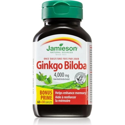 Jamieson Ginkgo biloba kapsuly na podporu krvného obehu a kognitívnych funkcií 90 kapsúl