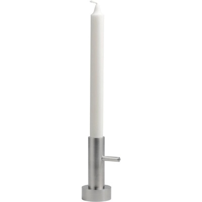 Svícen na kónickou svíčku #1 10,5 cm, stříbrná, nerezová ocel, Fritz Hansen