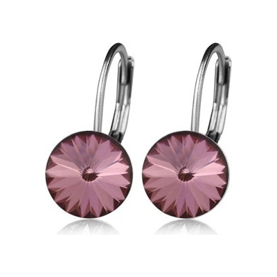 Nubis ocelové náušnice s krystaly Swarovski ANTIQUE PINK NBS08-AP
