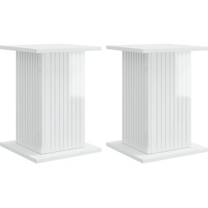 vidaXL Стойка за растения 2 бр. Бял гланц 30, 5 x 30 x 43 см (899807)