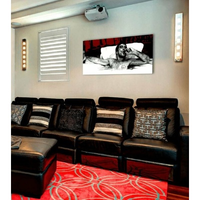 Najväčší mafiáni na plátne Scarface - Tony Montana s cigarou v bazéne - 120x60 cm