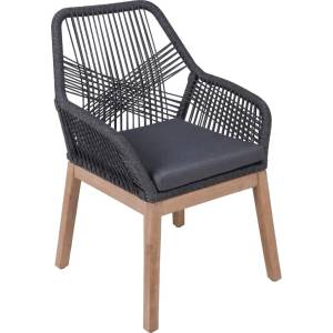 Garden Pleasure Сив градински стол от масивно дърво Pomona - Garden Pleasure (985285)