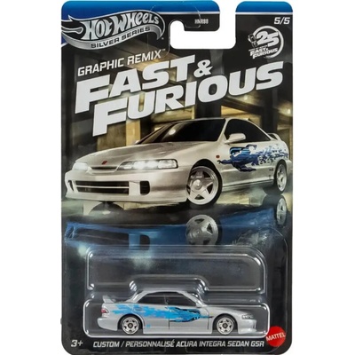 Mattel Hot Wheels Silver Series Fast and Furious Personalisé Acura Integra Sedan GSR