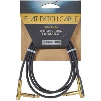 RockBoard Flat Patch Cable Gold 100 cm Ъглов - Ъглов Пач кабел (RBO CAB PC F 100 GD)