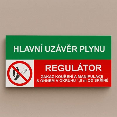 Traiva s.r.o Hlavní uzávěr plynu Regulátor Verze: Plast 150 x 75 mm tl. 0.5 mm - Kód: 04749