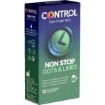 CONTROL Single: Non Stop, 12 long love condoms with ribs and dots