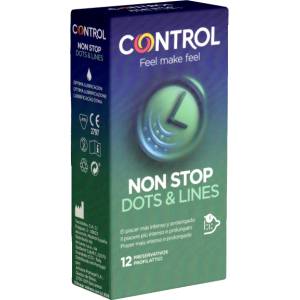 CONTROL Single: Non Stop, 12 long love condoms with ribs and dots