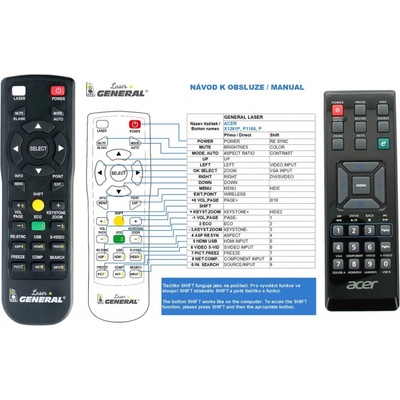 Dálkový ovladač General Acer VZ.JCQ00.001 – Hledejceny.cz