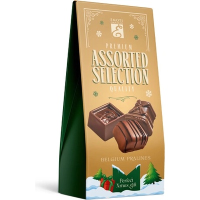 Emoti de chocolat Emoti Vánoční belgické pralinky Assorted Selection 48 g
