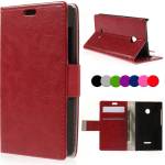 Microsoft Lumia 435 Magnetic Wallet Кожен Калъф + Протектор