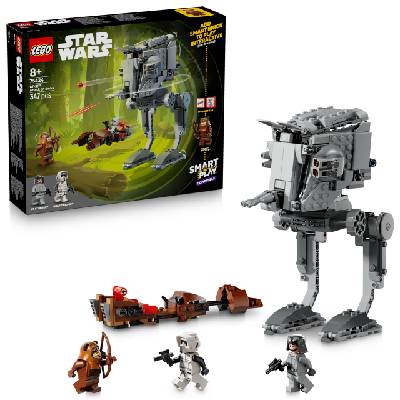 Star Wars 75424 SMART Play: AT-ST Attack on Endor - Compatible interactive toy incl. 2 SMART tags and wicket minifigure - gift for boys and girls aged 8 and over and adult fans