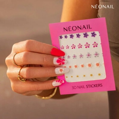 NeoNail Nálepka na nechty 3D 02 s motívom kvietkov