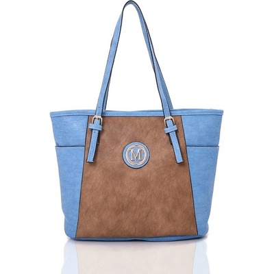 Kabelka Meggie Tote hnědá modrá