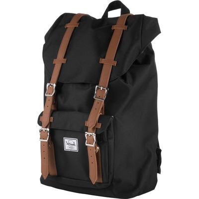 Herschel Supply Little America Mid Volume Black Tan Synthetic Leather 17 l