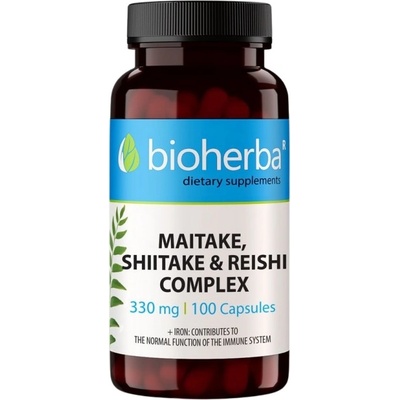 Bioherba Maitake, Shiitake, Reishi Complex 380 mg [100 капсули]