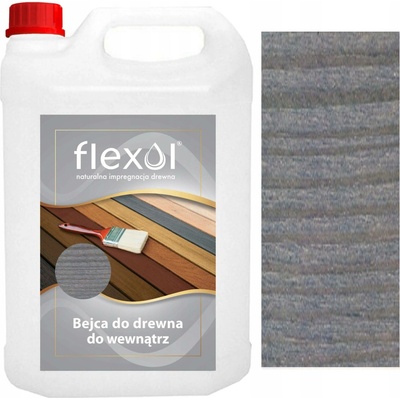 Šedá mořidla na dřevo vnitřní ekologická POPEL 4L FLEXOL