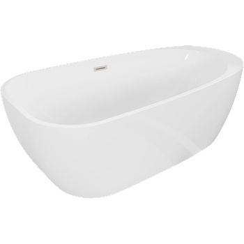 Mexen Giada свободно стояща вана 170 x 90 см, бял гланц, преливник матов никел (52741709000-97)