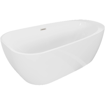 Mexen Giada свободно стояща вана 170 x 90 см, бял гланц, преливник матов никел (52741709000-97)