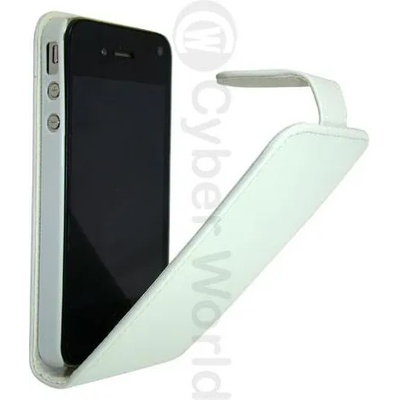 Apple iPhone 4S/4 Executive Flip Калъф Бял + Протектор
