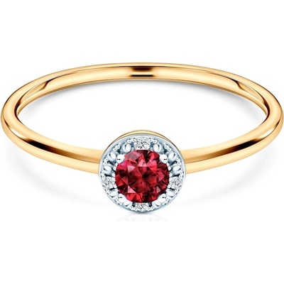 SAVICKI Годежен пръстен Savicki: злато, рубин, диаманти