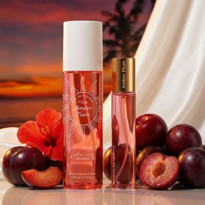 Neness Amber Plum výhodná sada tělový sprej + parfémovaná voda pro ženy 200ml + 33ml
