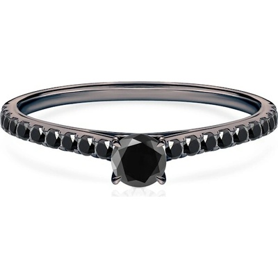 Savicki Zásnubný prsteň Share Your Love čierne zlato čierny diamant SYL P4 CZD CZD CZ