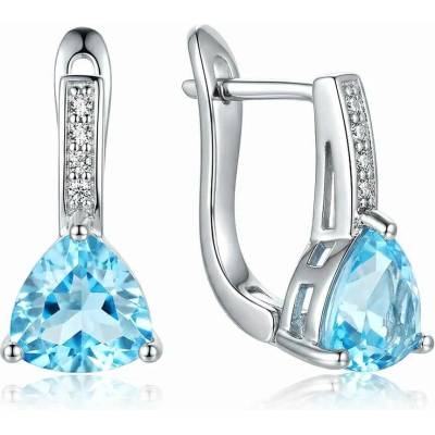 Elanis Jewel Dámské náušnice Brillance Astrid Light Blue se zirkony EJ00600