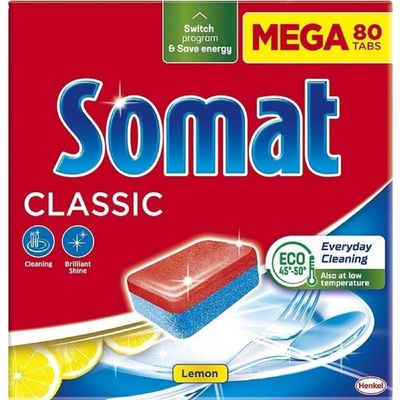 Somat Classic Power Lemon tablety do automatické myčky na nádobí 80 ks 1328g – Zboží Dáma