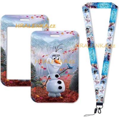 Šňůrka na krk 23654 s cedulkou Frozen Ledové království OLAF