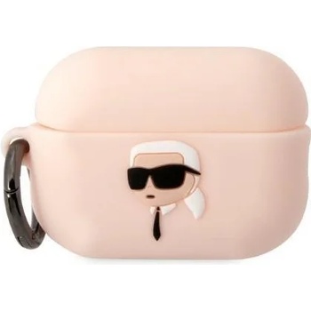 Karl Lagerfeld Кейс Karl Lagerfeld KLAP2RUNIKP за AirPods Pro 2, розов / розов, Silicone Karl Head 3D (KF001479-0)