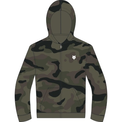 Fox dětská mikina Fox Yth Head Camo Flc Zip Green Camo