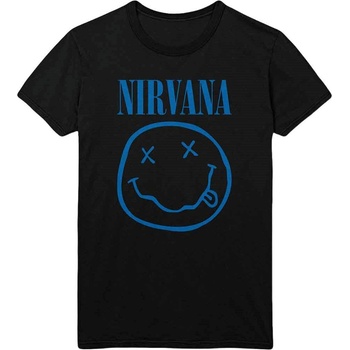 Image 1 of Nirvana Blue Happy Face Black M Риза (NIRVTS12MB02)