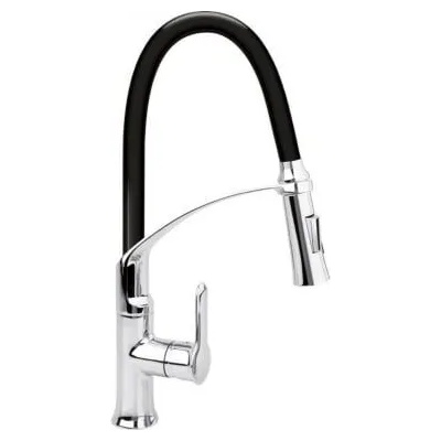 TOYA Кухненски смесител с гъвкава лебедка (чучур) fala 2, черен (euro 75675)