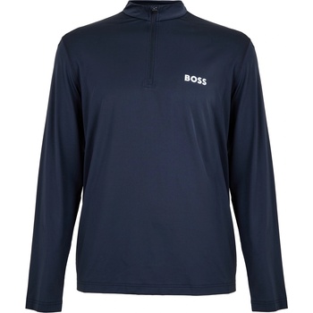 Boss Горнище Boss Men's Green 1/4 Zip Performance Tracksuit Top - Navy