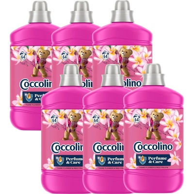 Coccolino Tiare Концентрат за изплакване на цветя и червени плодове 384 измивания 6x1600ml (8720181409783)