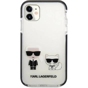 Image 1 of KARL LAGERFELD Гръб Karl Lagerfeld TPE Karl and Choupette Case за iPhone 11 - Бял